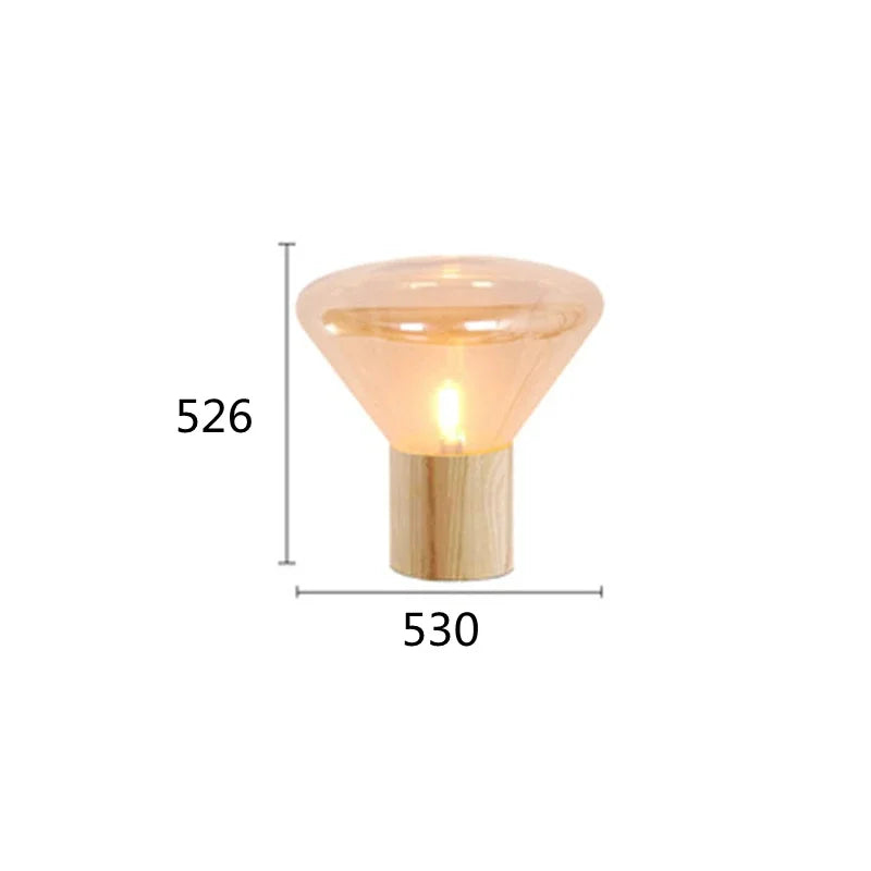 Lampada da Terra Moderna in Legno e Vetro - Eleganza e Creatività per Ogni Ambiente
