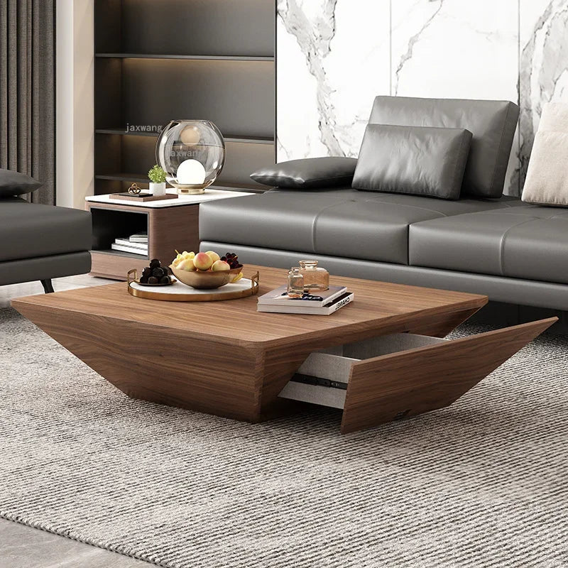 Tavolino Quadrato Nordico Moderno - Design Minimalista per Soggiorno, Hotel e Appartamenti