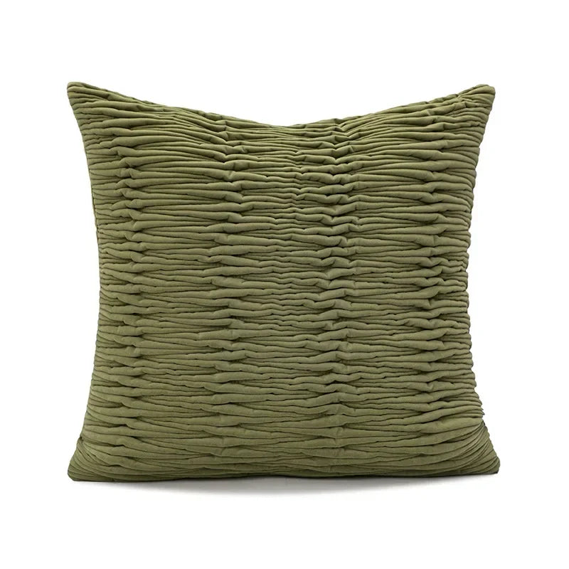 Federa per Cuscino Verde di Fascia Alta - Design Moderno con Texture Geometrica