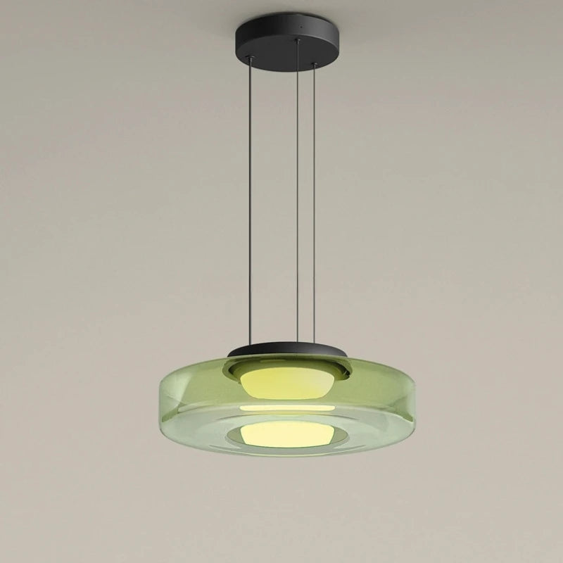 Lampadario Minimalista Italiano in Vetro - Design Moderno per Bar e Ristoranti