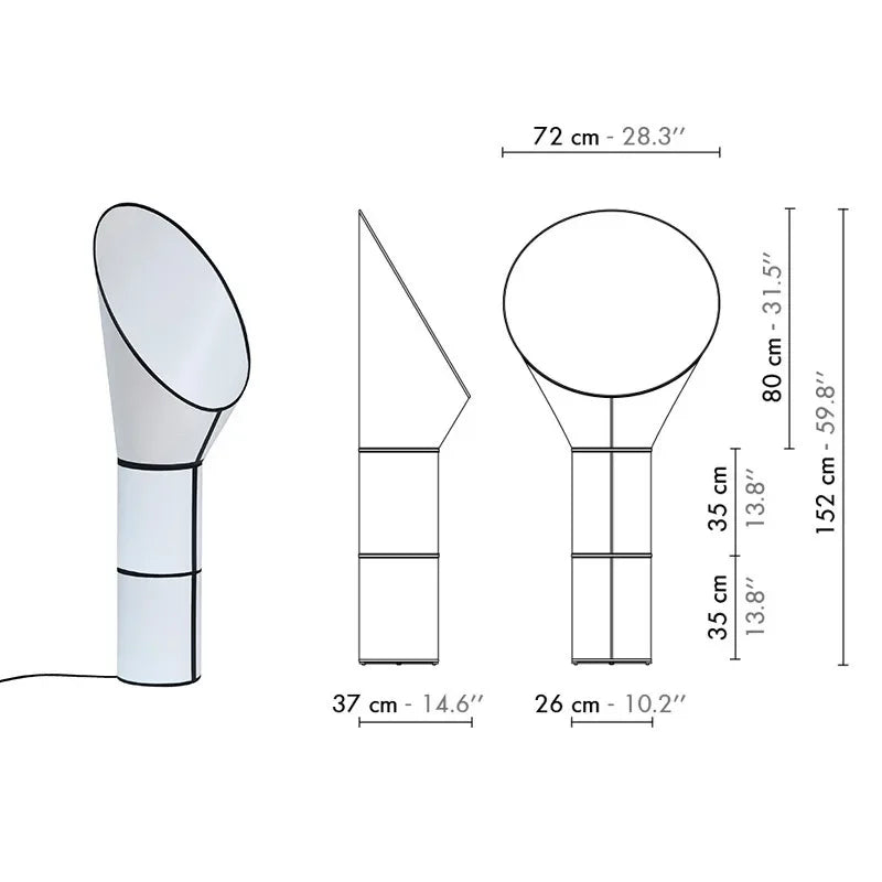 Lampada da Terra Wabi-Sabi - Eleganza Nordica per Ambienti di Fascia Alta