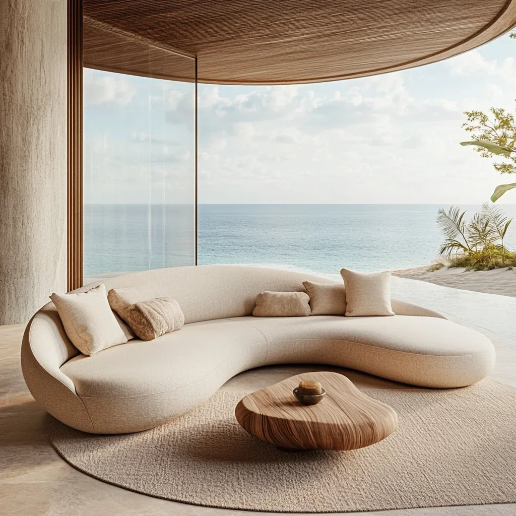 Divano Curvo in Teak - Eleganza e Comfort per il Tuo Spazio Esterno
