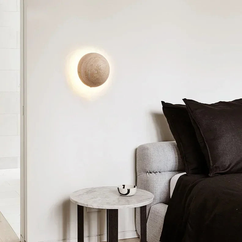 Lampada a Sospensione Wabi-Sabi in Travertino – Design Moderno e Naturale