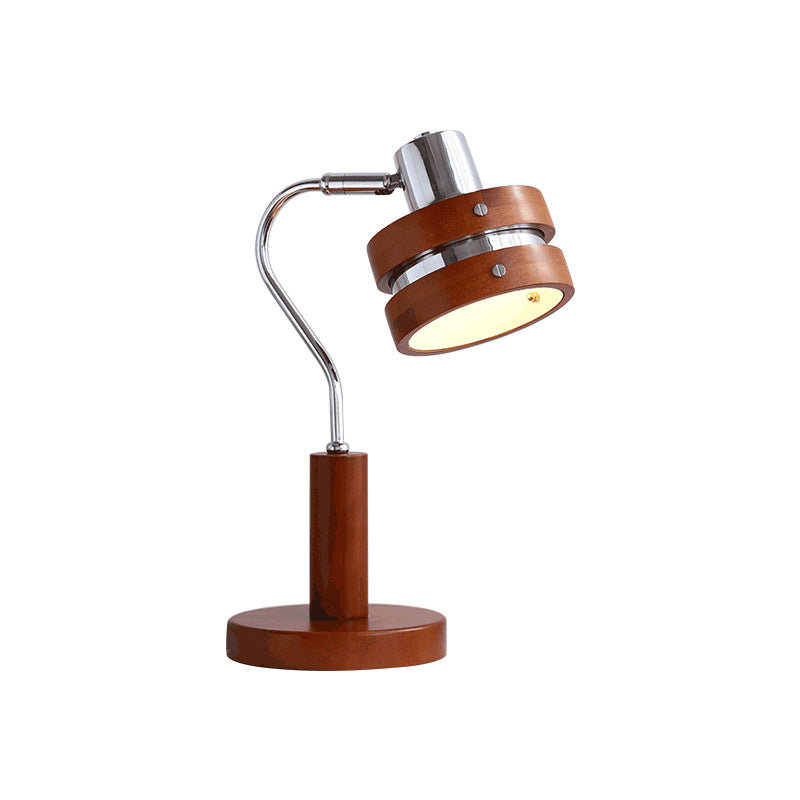 Fascino Retrò con Lampada da Tavolo in Noce Francese
