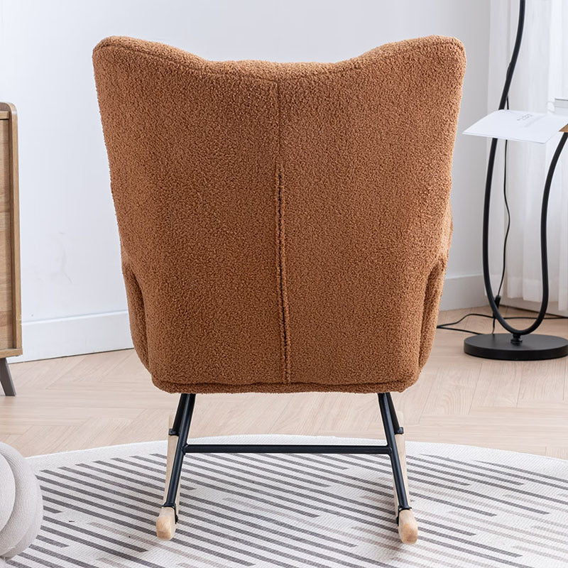 Poltrona Dondolo in Peluche Soft Teddy - Comfort Avvolgente per la Tua Casa