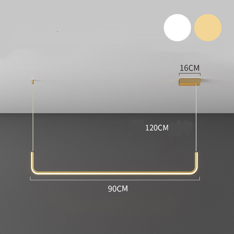 Lampadario Lineare Minimalista per Ufficio e Ristorante