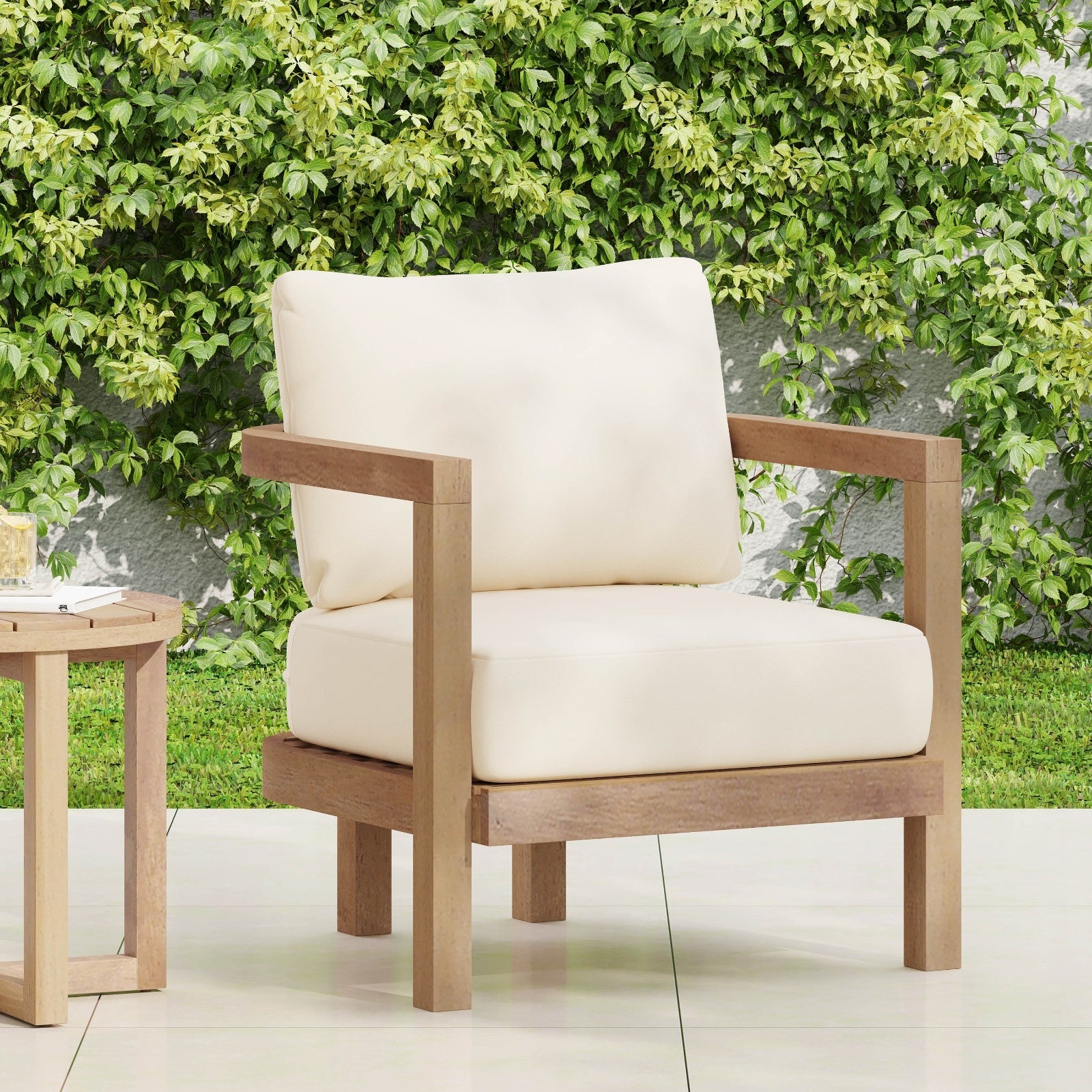 Poltrona da Esterno in Legno di Acacia - Eleganza Naturale e Comfort Premium
