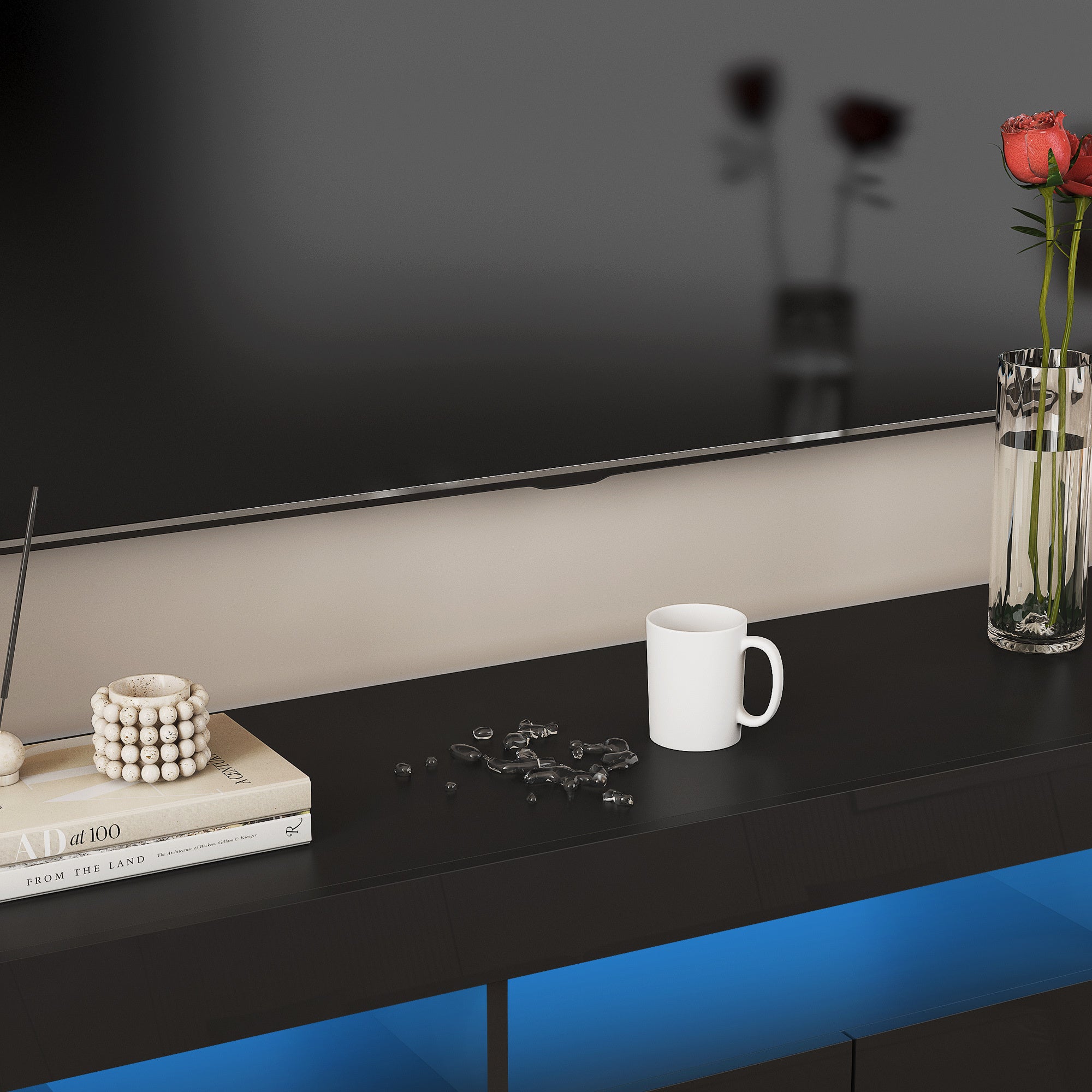 Console TV Moderna con Luci LED - Eleganza Luminosa per il Tuo Soggiorno