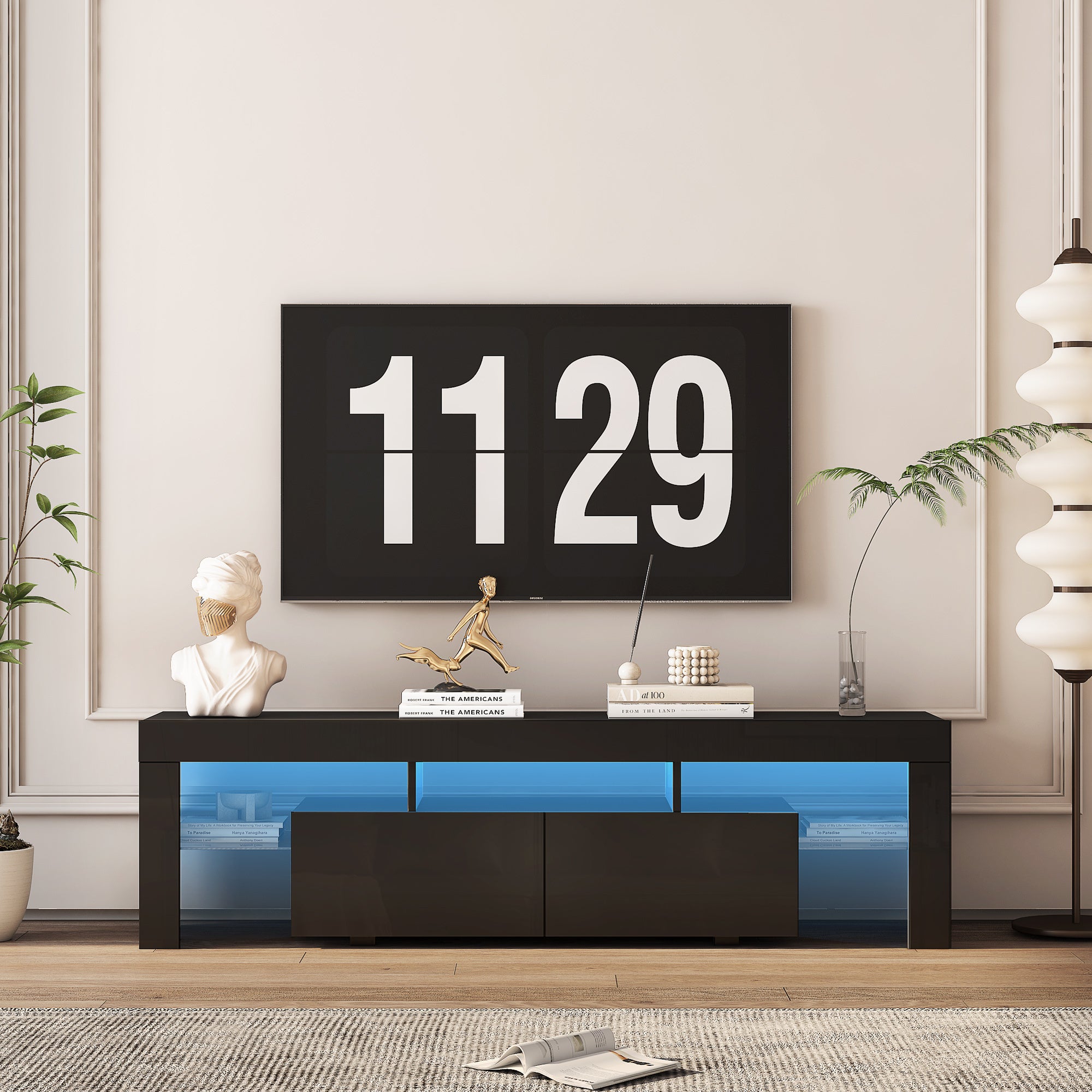 Console TV Moderna con Luci LED - Eleganza Luminosa per il Tuo Soggiorno