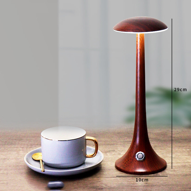 Lampada da Tavolo con Venature Legno - Eleganza e Protezione per gli Occhi