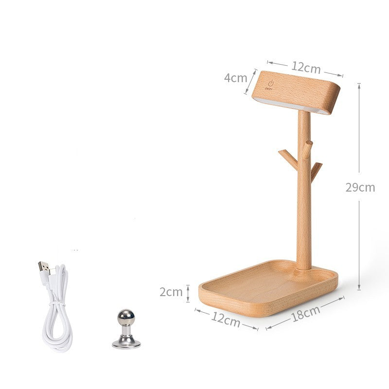 Eleganza Funzionale con Lampada da Scrivania in Legno Massello
