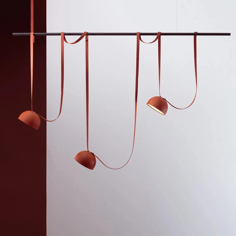 Lampada a Sospensione in Pelle Artificiale – Eleganza Moderna per la Tua Casa