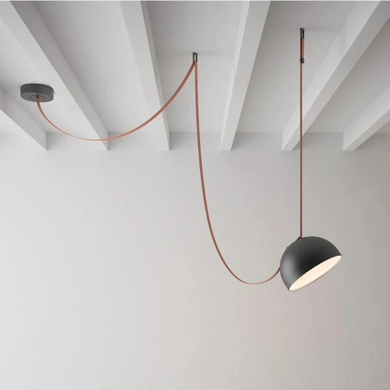 Lampada a Sospensione in Pelle Artificiale – Eleganza Moderna per la Tua Casa