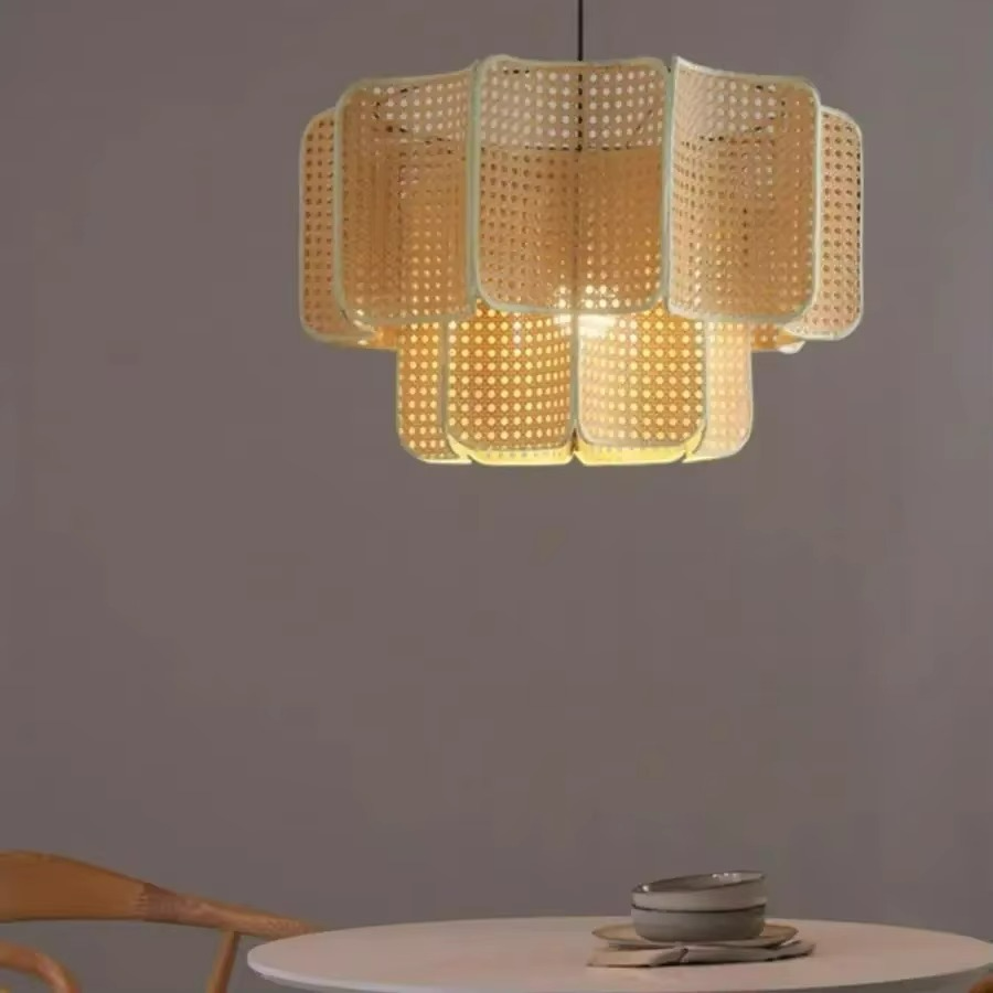 Lampadario a Sospensione in Rattan Wabi-Sabi - Eleganza Naturale per Ogni Ambiente