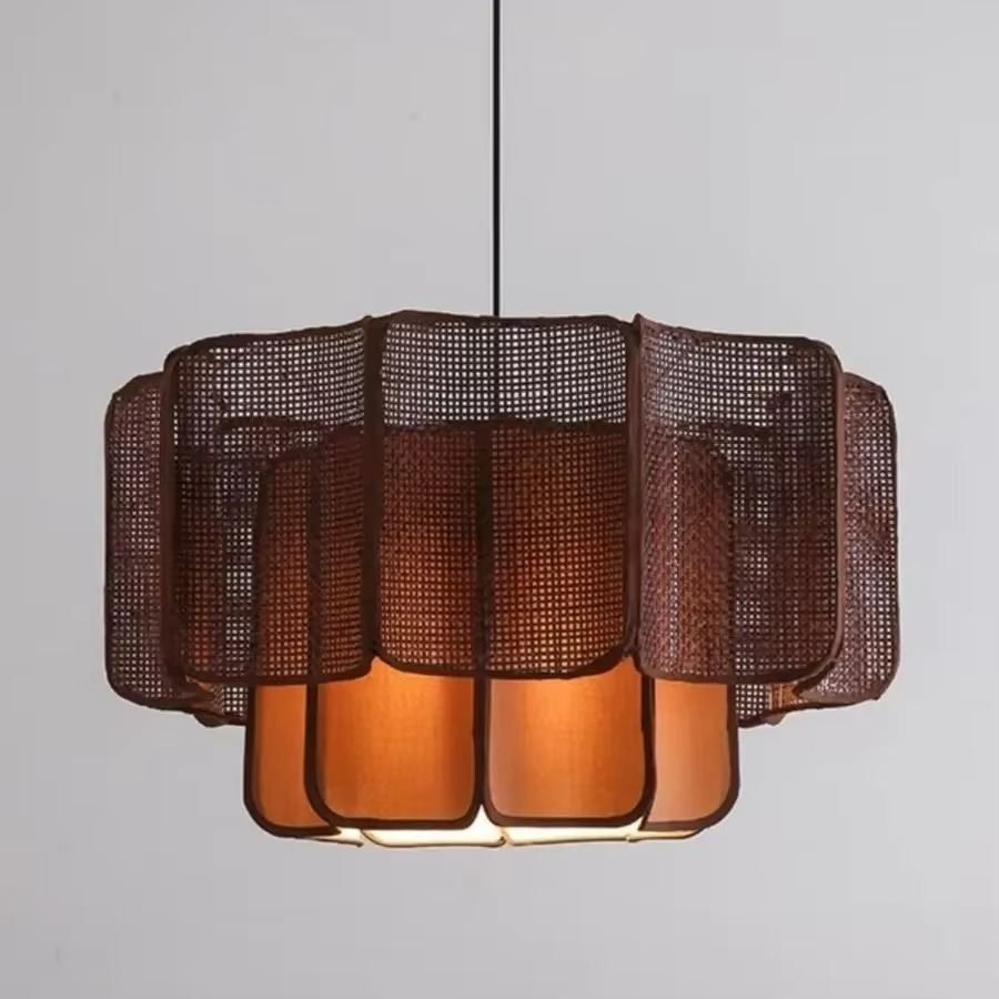 Lampadario a Sospensione in Rattan Wabi-Sabi - Eleganza Naturale per Ogni Ambiente