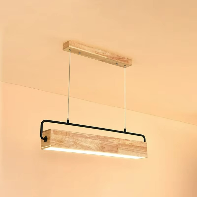 Lampada a Sospensione Nordica Moderna in Legno - Design Creativo per Sala da Pranzo e Bar