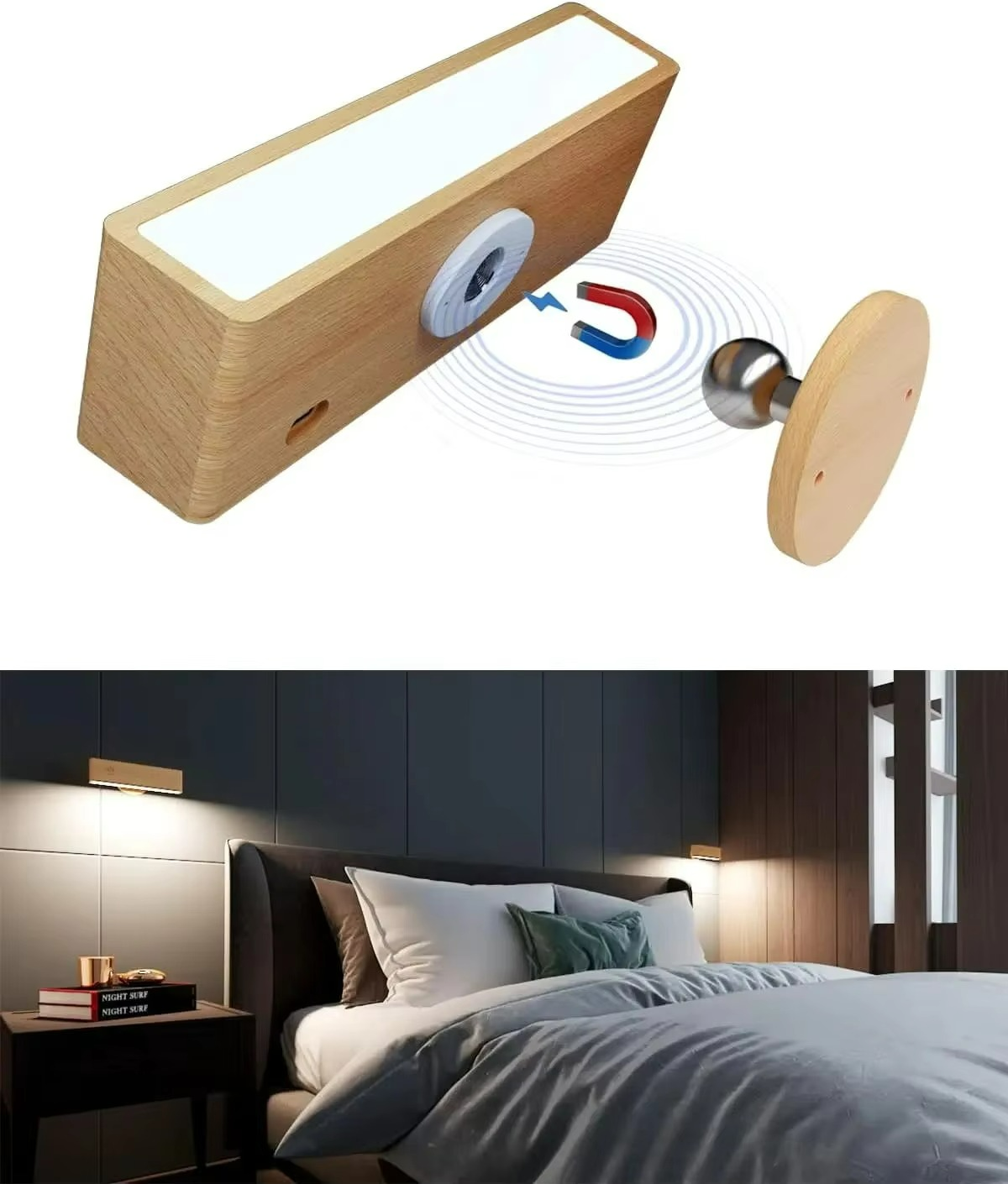 Lampada da Parete a LED in Legno - Versatilità e Stile per Ogni Ambiente