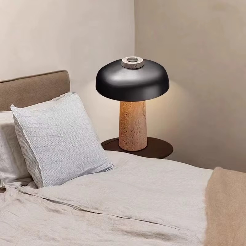 Eleganza Moderna con Lampada da Tavolo in Marmo e Vetro