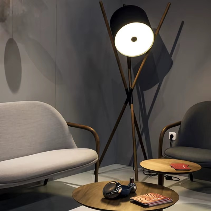 Eleganza Naturale con Lampada da Terra in Legno