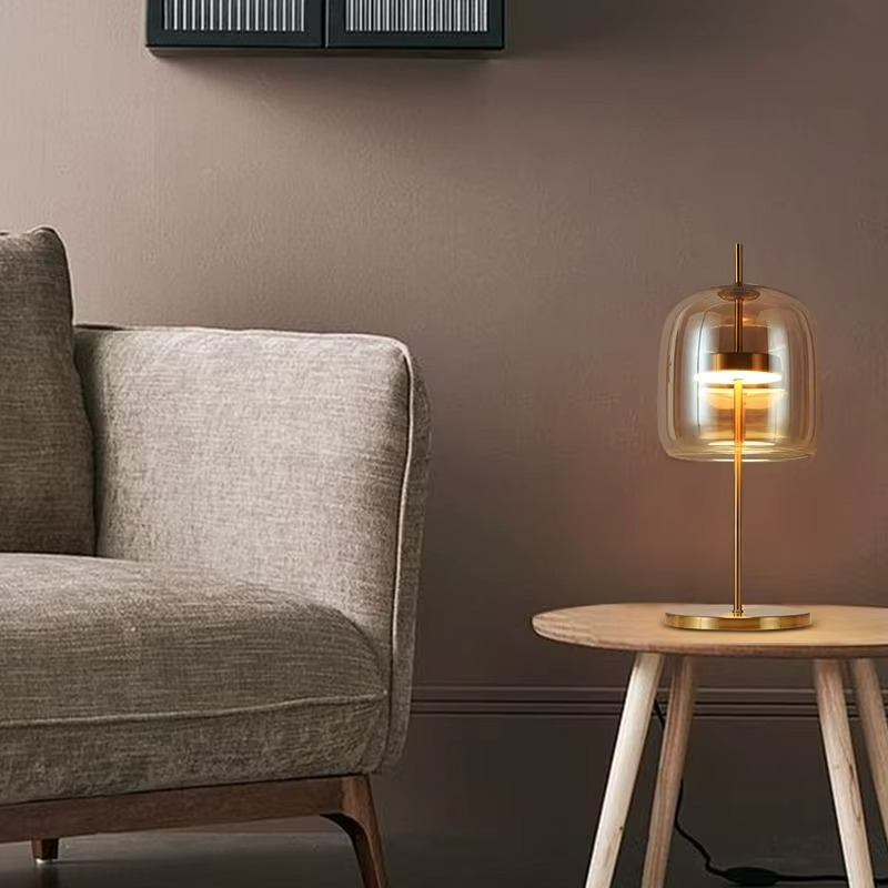 Lampada da Comodino Moderna LED in Vetro - Eleganza e Stile per Ogni Ambiente