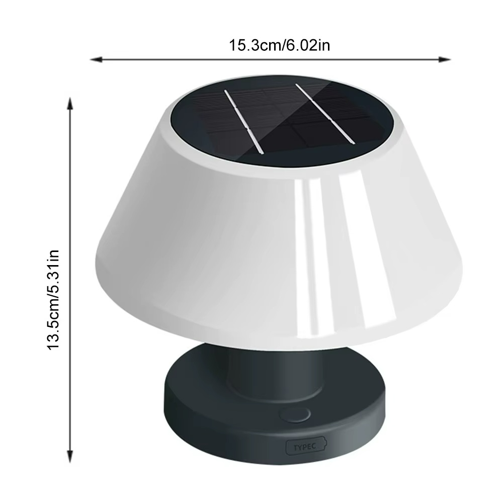 Lampada da Tavolo Solare a LED - Eleganza Versatile per Interni ed Esterni