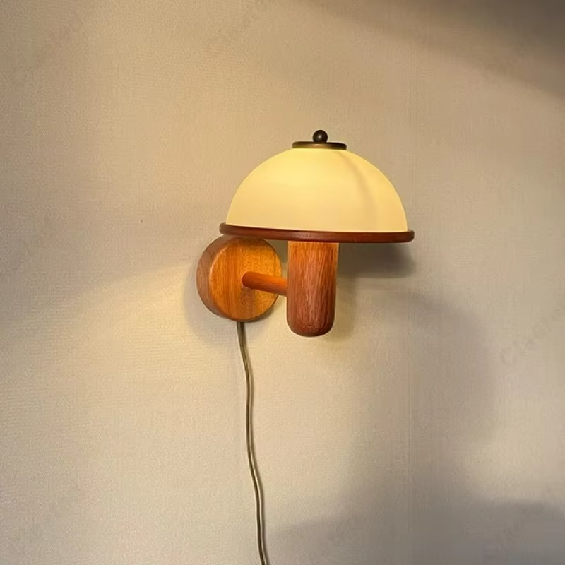 Luce da Parete Giapponese in Legno Massello - Eleganza senza Tempo