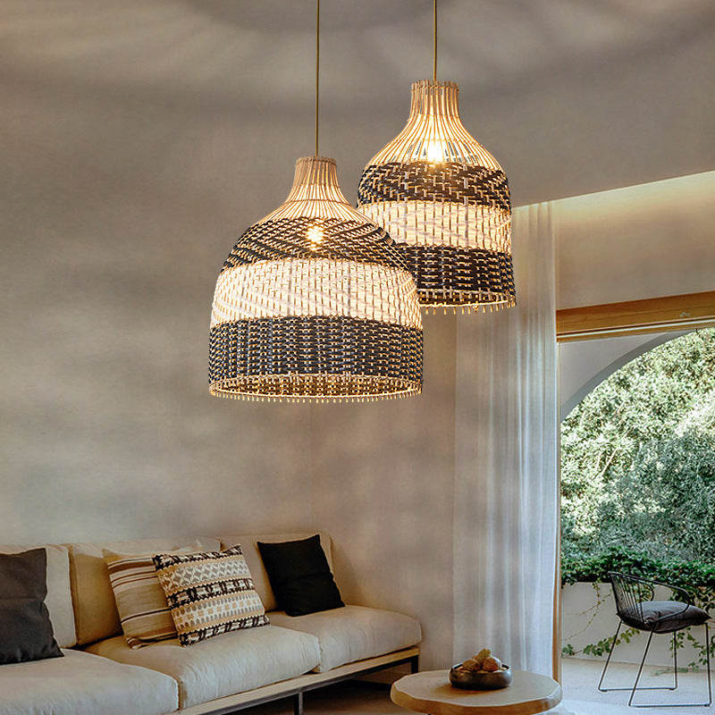 Lampadario Creativo in Rattan - Design Nordico per Atmosfere Accoglienti