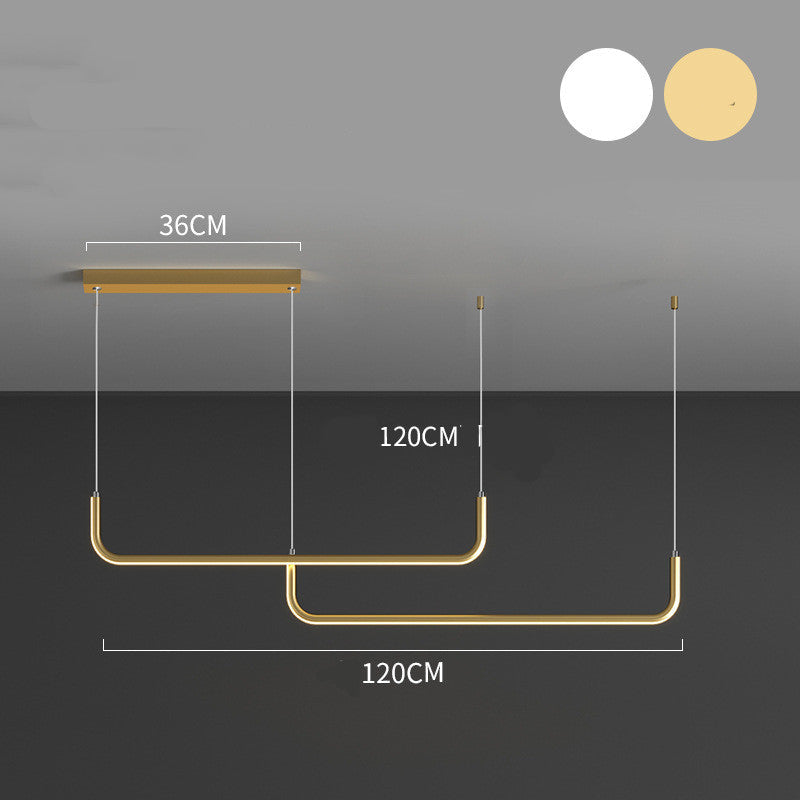 Lampadario Lineare Minimalista per Ufficio e Ristorante