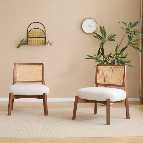 Tranquillità Moderna - Set di 2 Poltrone con Intreccio Naturale