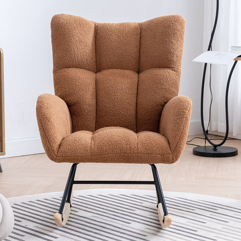 Poltrona Dondolo in Peluche Soft Teddy - Comfort Avvolgente per la Tua Casa