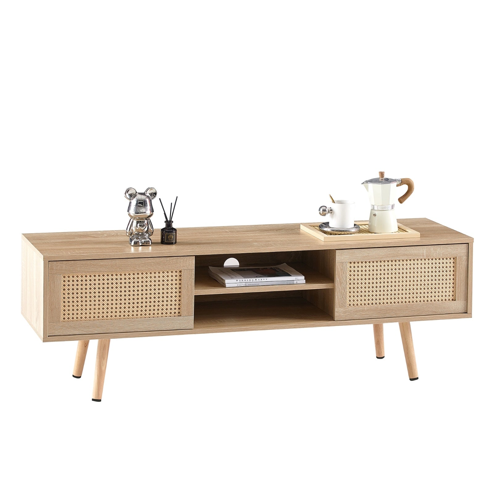 Stile Naturale con Mobile TV in Rattan