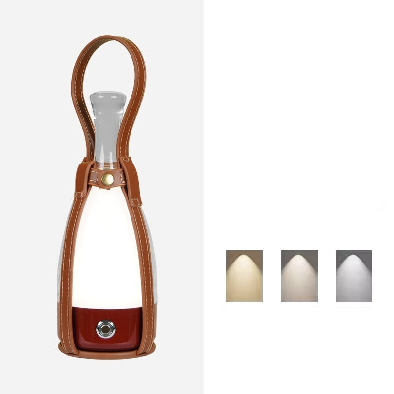 Lampada Portatile a Forma di Bottiglia di Vino - Eleganza e Atmosfera per Ogni Spazio