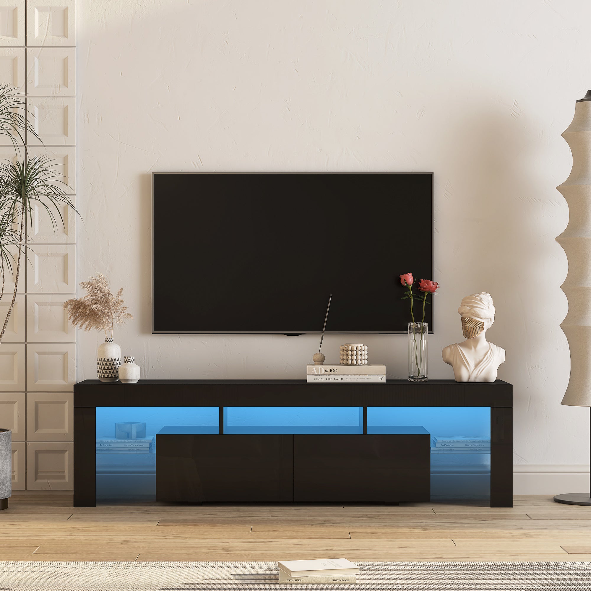 Console TV Moderna con Luci LED - Eleganza Luminosa per il Tuo Soggiorno
