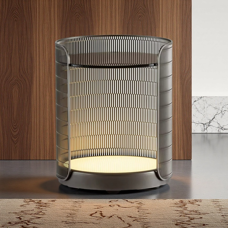 Lampada da Terra Integrata per Comodino - Design Moderno e Funzionale per Camera da Letto e Soggiorno