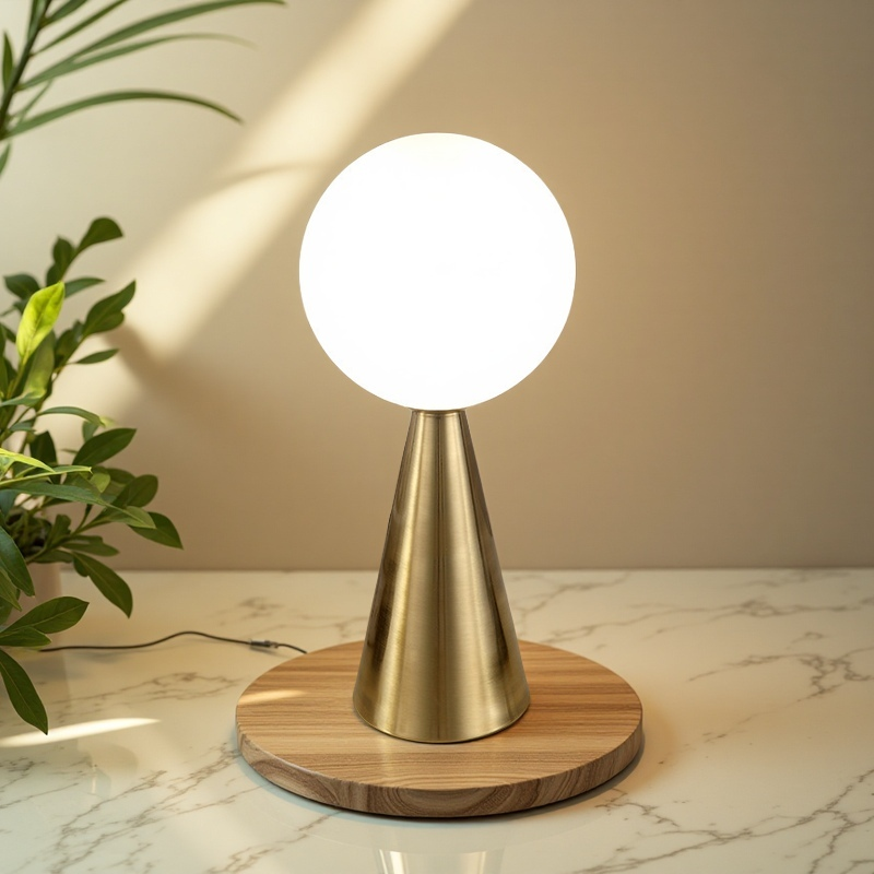 Lampada da Studio LED Protettiva in Vetro e Metallo