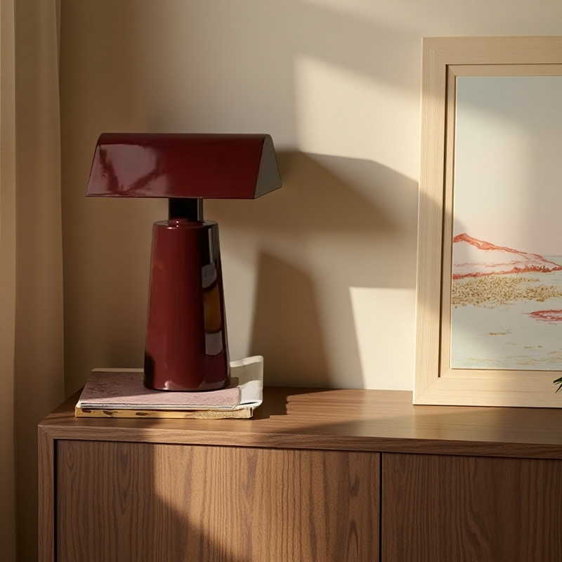 Lampada Piramidale con Ricarica Wireless - Portabilità e Stile per il Campeggio e la Casa