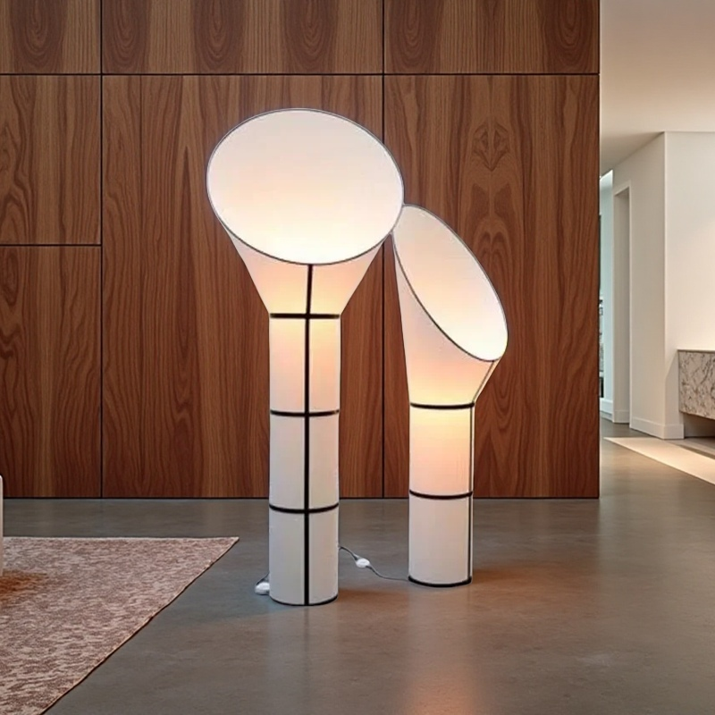 Lampada da Terra Wabi-Sabi - Eleganza Nordica per Ambienti di Fascia Alta