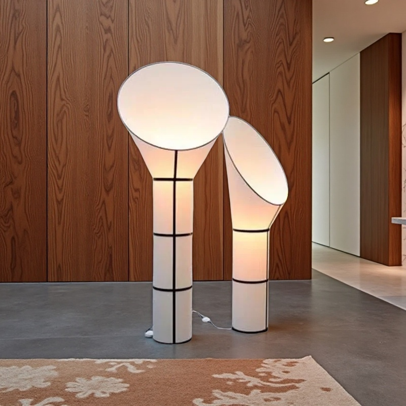 Lampada da Terra Wabi-Sabi - Eleganza Nordica per Ambienti di Fascia Alta