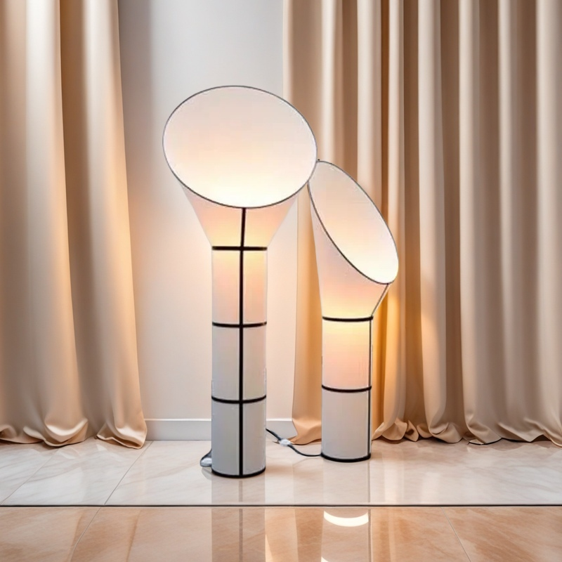 Lampada da Terra Wabi-Sabi - Eleganza Nordica per Ambienti di Fascia Alta