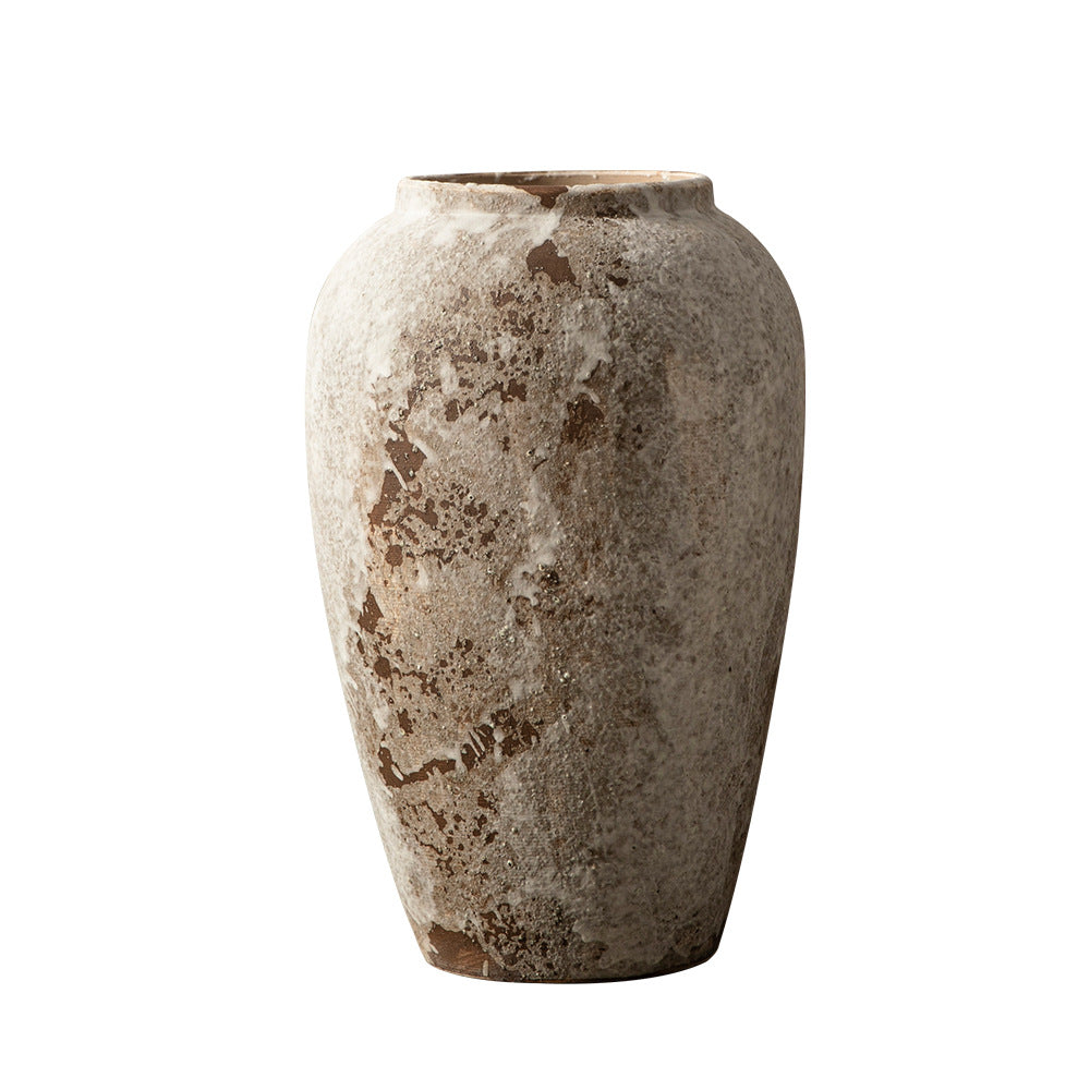 Vaso Decorativo in Ceramica Stile Retro Nuovo Cinese con Effetto Macchiato