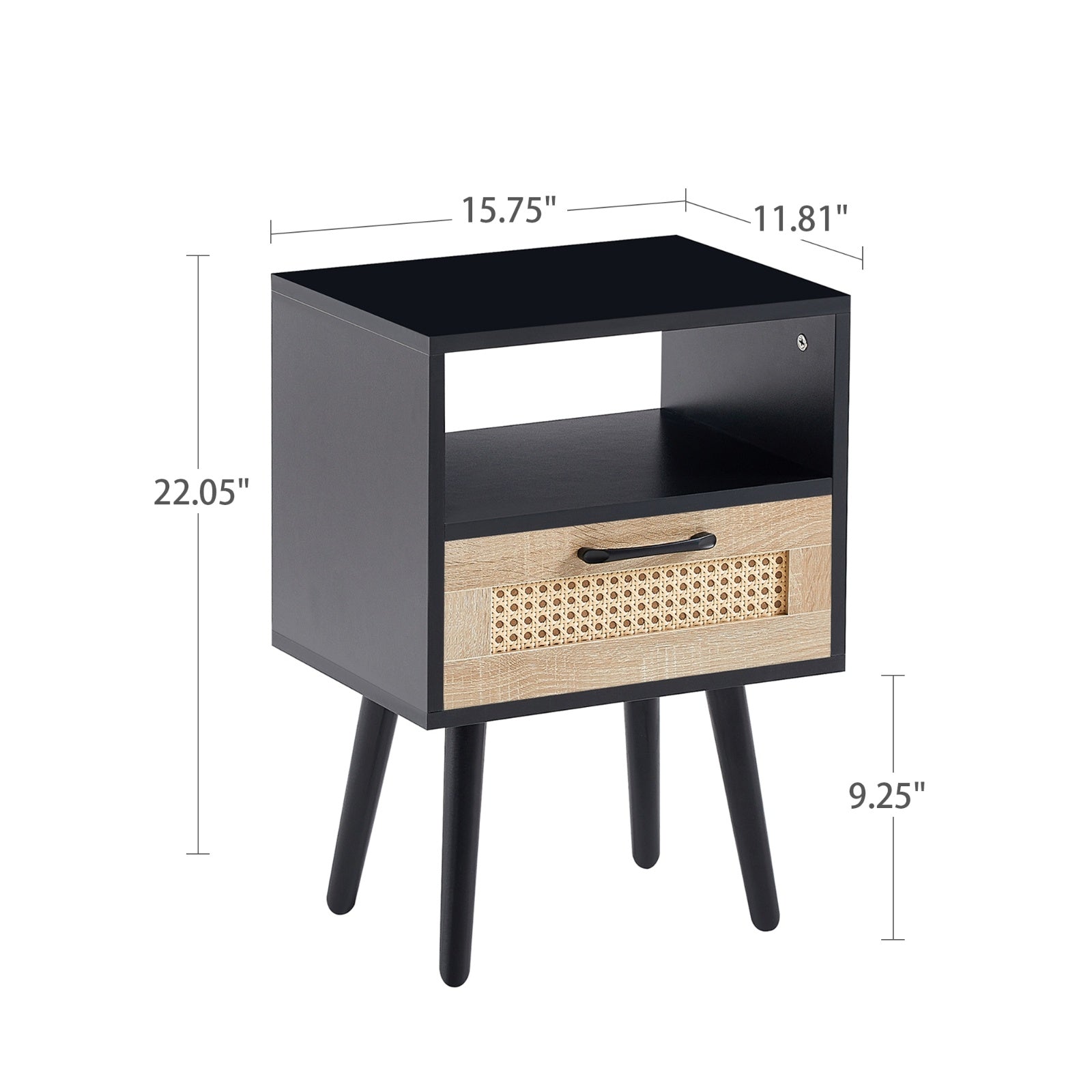 Tavolino Moderno in Rattan con Cassetto - Eleganza Naturale per la Tua Casa