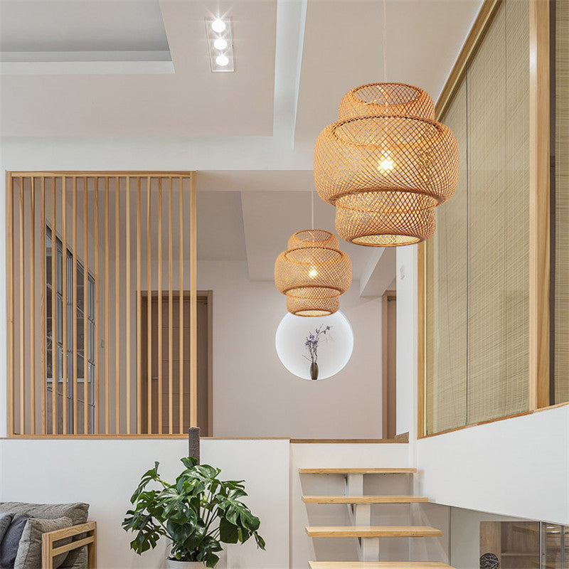 Lampadario in Bamboo Art Nordic: Illumina il Tuo Ambiente con Stile Naturale