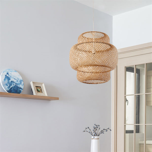 Lampadario in Bamboo Art Nordic: Illumina il Tuo Ambiente con Stile Naturale