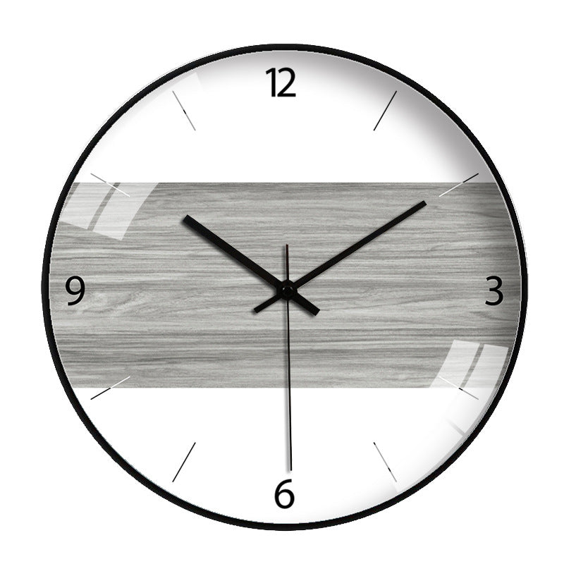 Creative Minimalist Wood Grain Color Clock