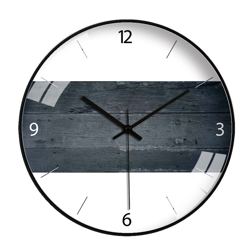 Creative Minimalist Wood Grain Color Clock