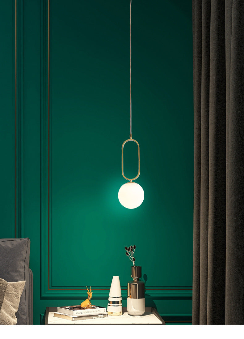 Luce Sferica in Rame - Lampadario Minimalista per Interni Chic