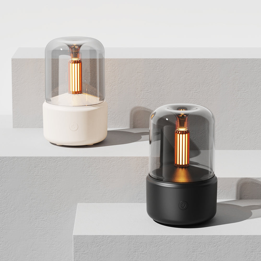 Elfo House - Luce Creativa e Benessere: Diffusore d'Aroma a Luce di Candela USB con Umidificatore Integrato"