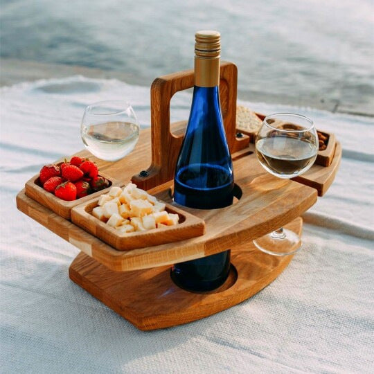 Tavolo da Picnic con Portabicchieri per Vino: Gusta il tuo Picnic con Stile