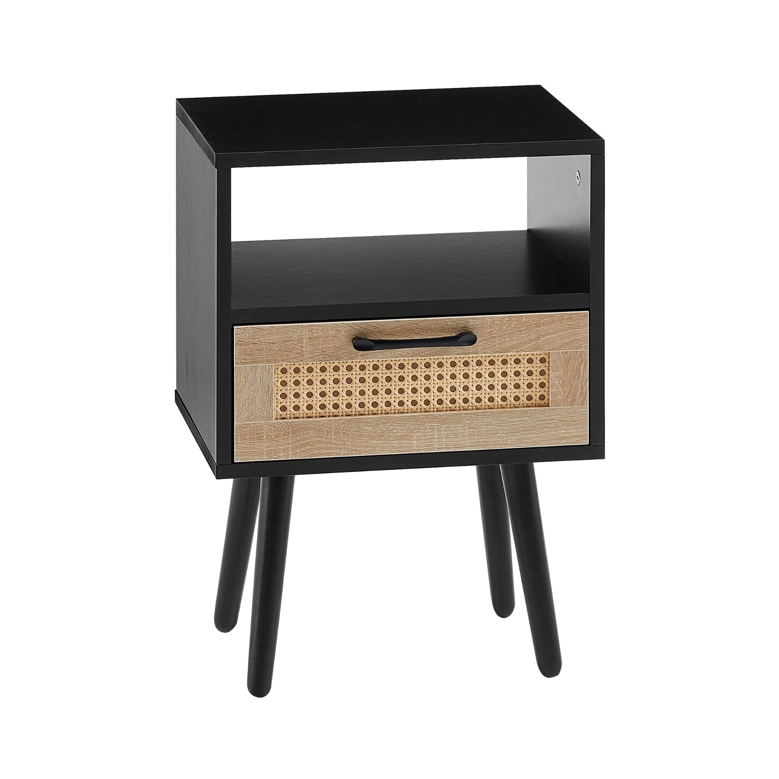 Tavolino Moderno in Rattan con Cassetto - Eleganza Naturale per la Tua Casa