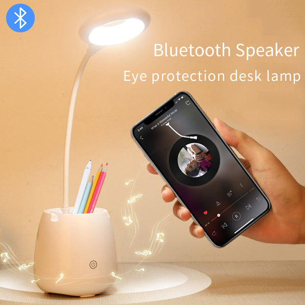 "Luce, Musica, Azione! Lampada da Scrivania LED Multifunzionale con Bluetooth"